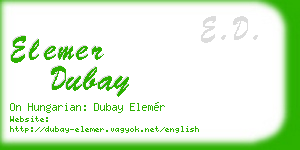 elemer dubay business card